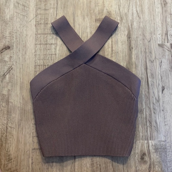 Aritzia Tops - SOLD Babaton brown wrap top